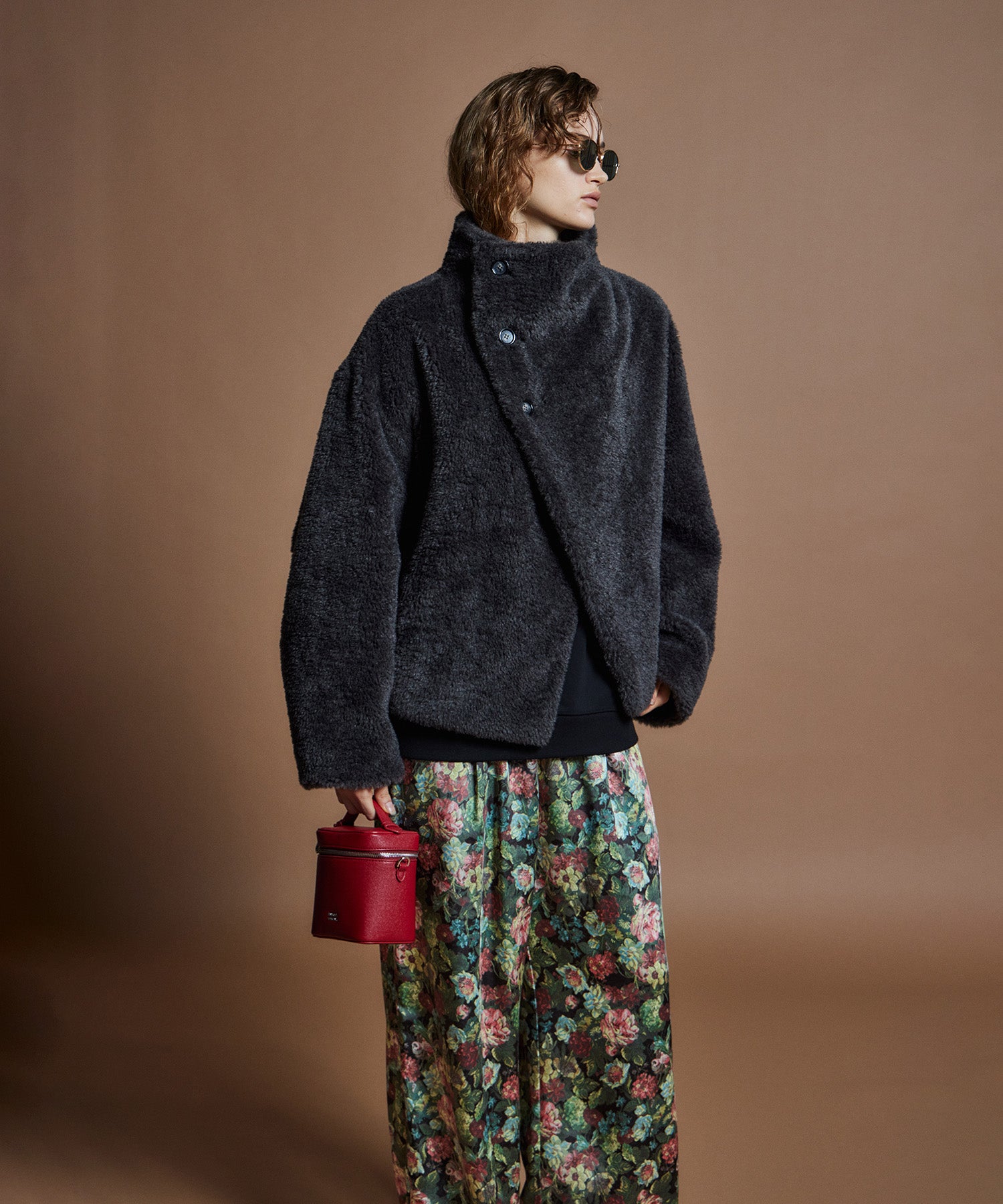 【26WINTER COLLECTION】Stand Collar Boa Coat