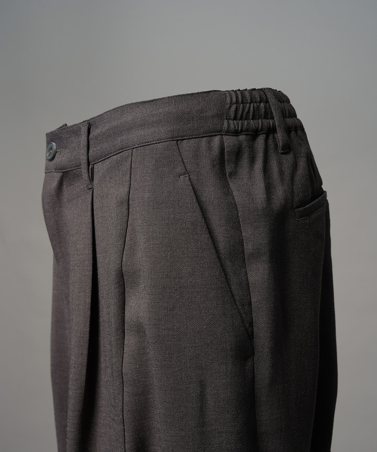 Linen Mix Slab Side Big Pocket Prime-Wide Pants