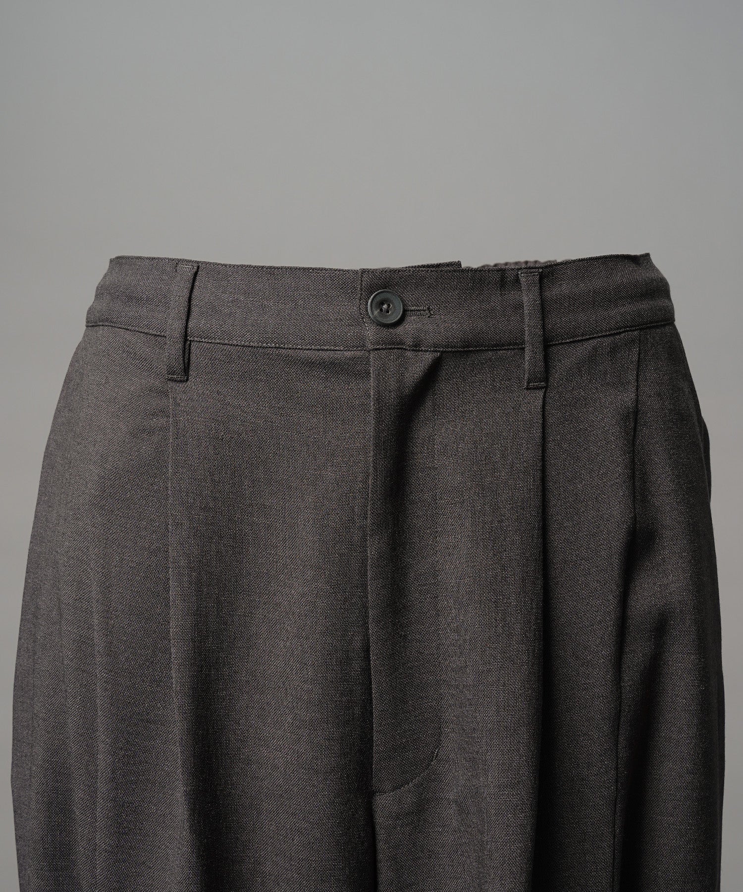 Linen Mix Slab Side Big Pocket Prime-Wide Pants