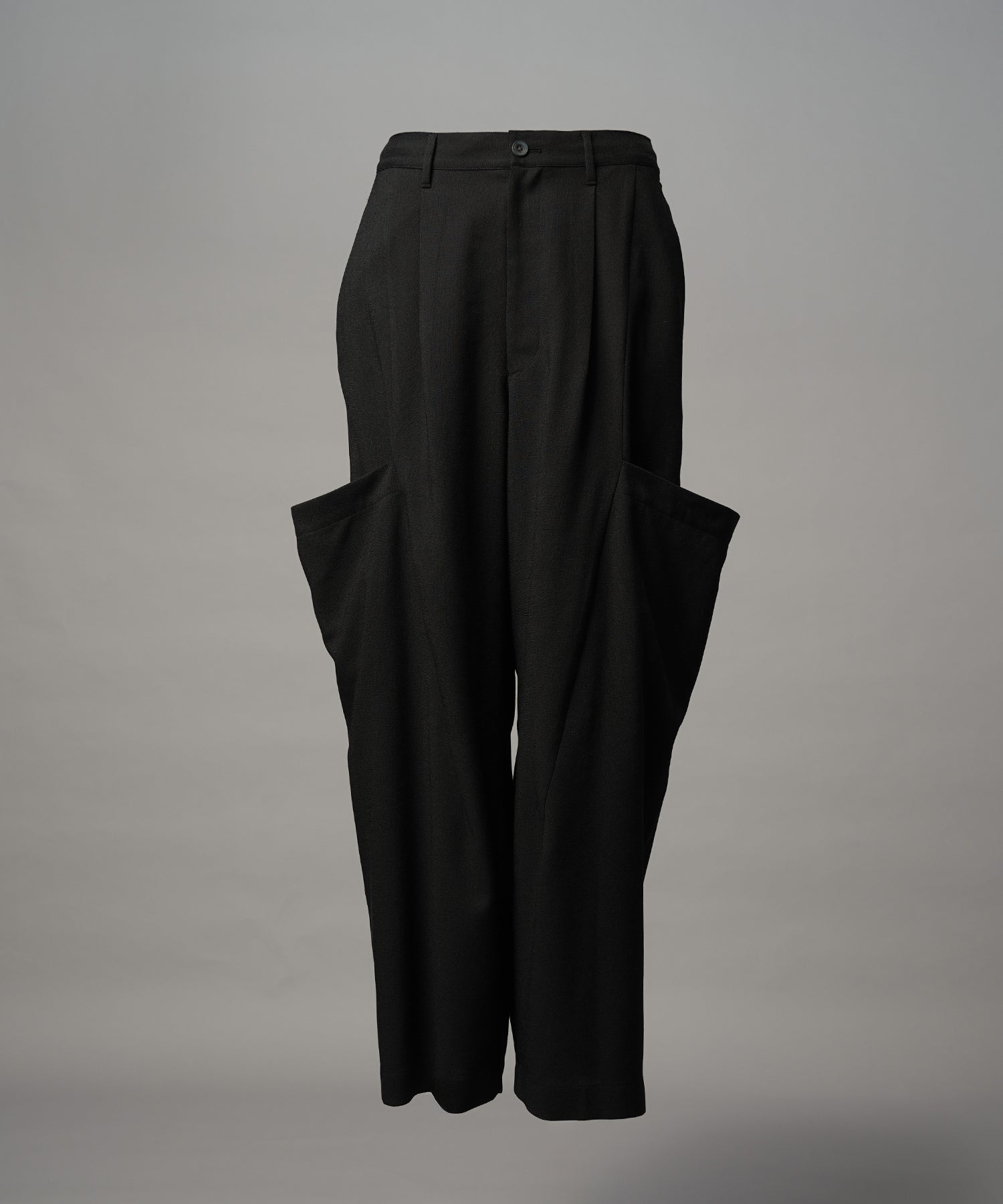Linen Mix Slab Side Big Pocket Prime-Wide Pants