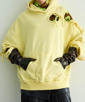 [25AUTUMN PRE-ORDER] Side Gathers Vegan Leather Long Gloves