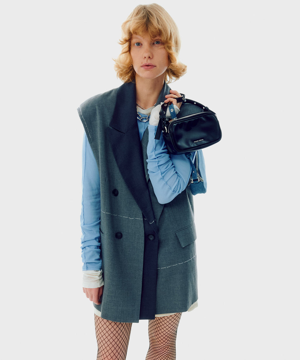 Double Color Hand Stitched Gilet