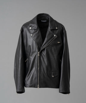 【26AW PRE-ORDER】Sheep Leather Prime-Over Double Rider Jacket