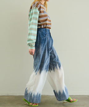 [26SPRING预购]植绒牛仔裤