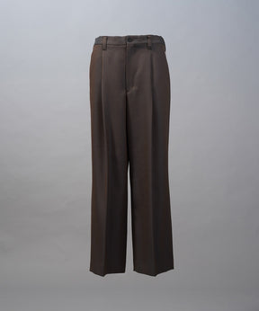 4 Colors Chambray Washable Wool Prime-Wide One Tuck Wide Pants