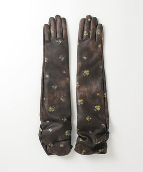 [25AUTUMN PRE-ORDER] Side Gathers Vegan Leather Long Gloves