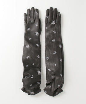 [25AUTUMN PRE-ORDER] Side Gathers Vegan Leather Long Gloves