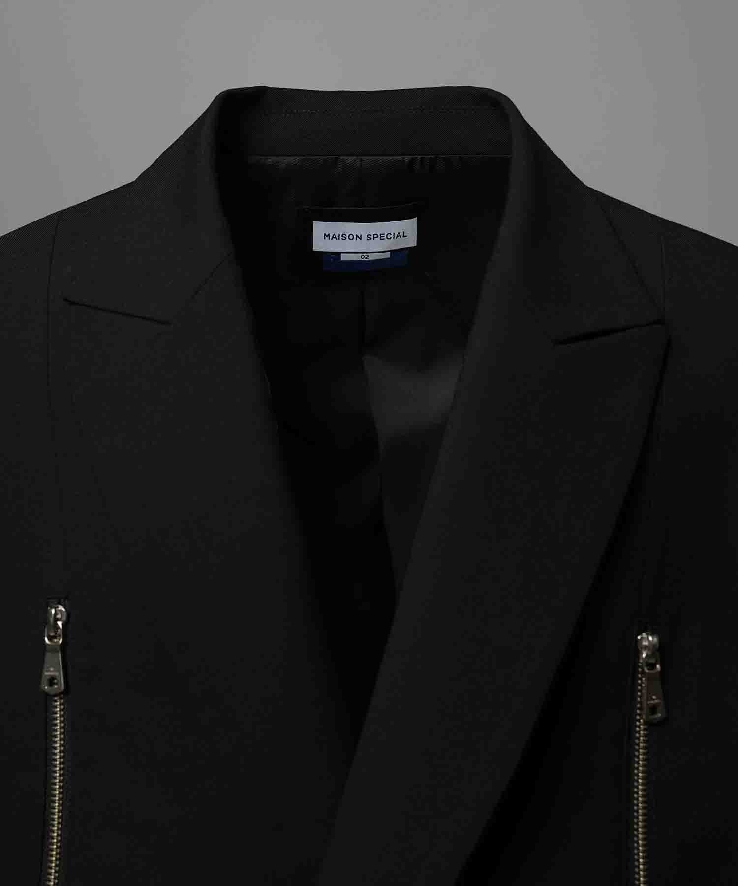 4 색 샹 브레이 세탁 가능한 양모 피크 라펠 더블 가슴 재킷