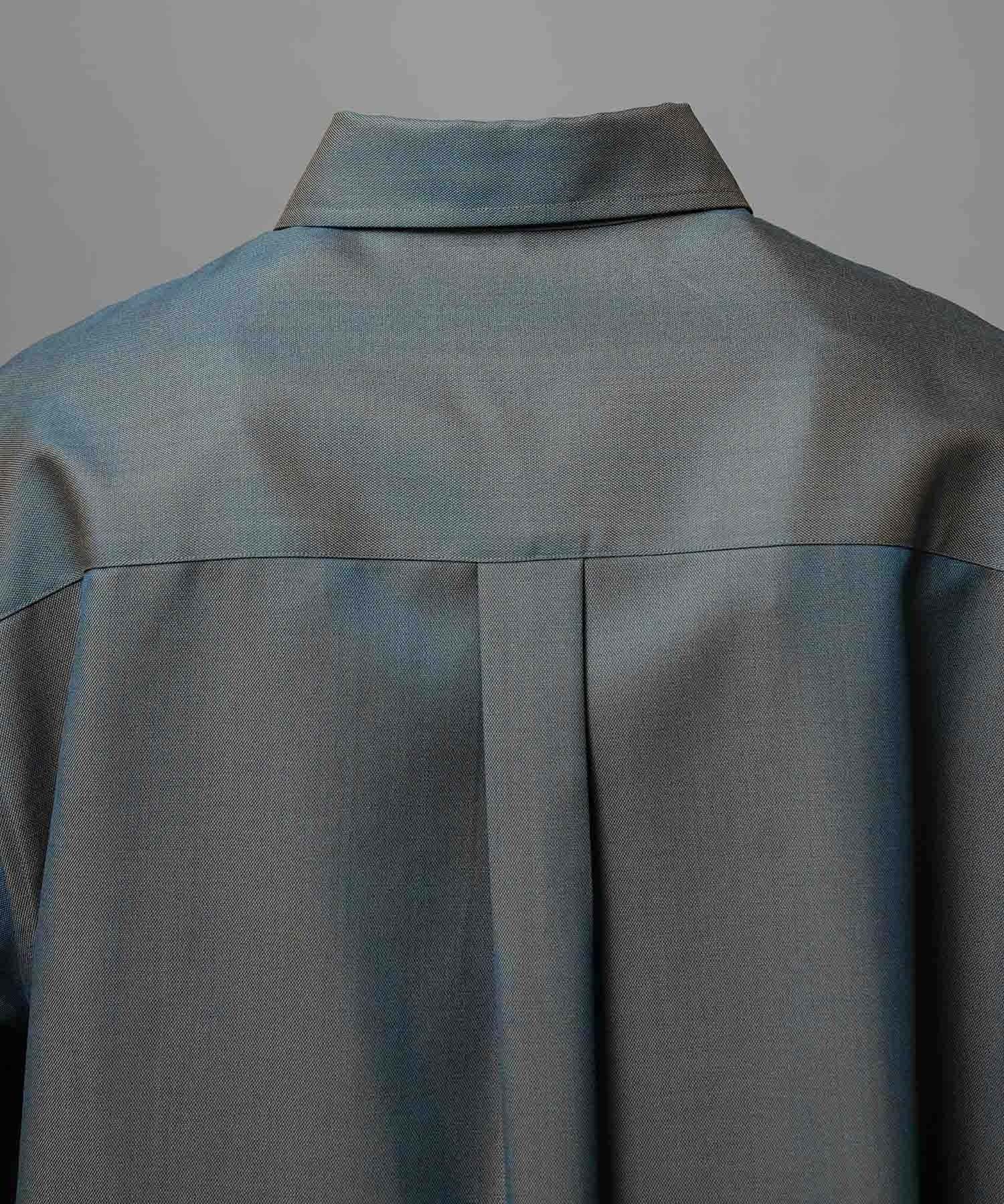 4 Colors Chambray Washable Wool Prime-Over Regular Collar Shirt