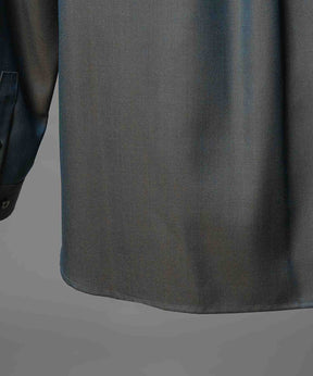 4 Colors Chambray Washable Wool Prime-Over Regular Collar Shirt