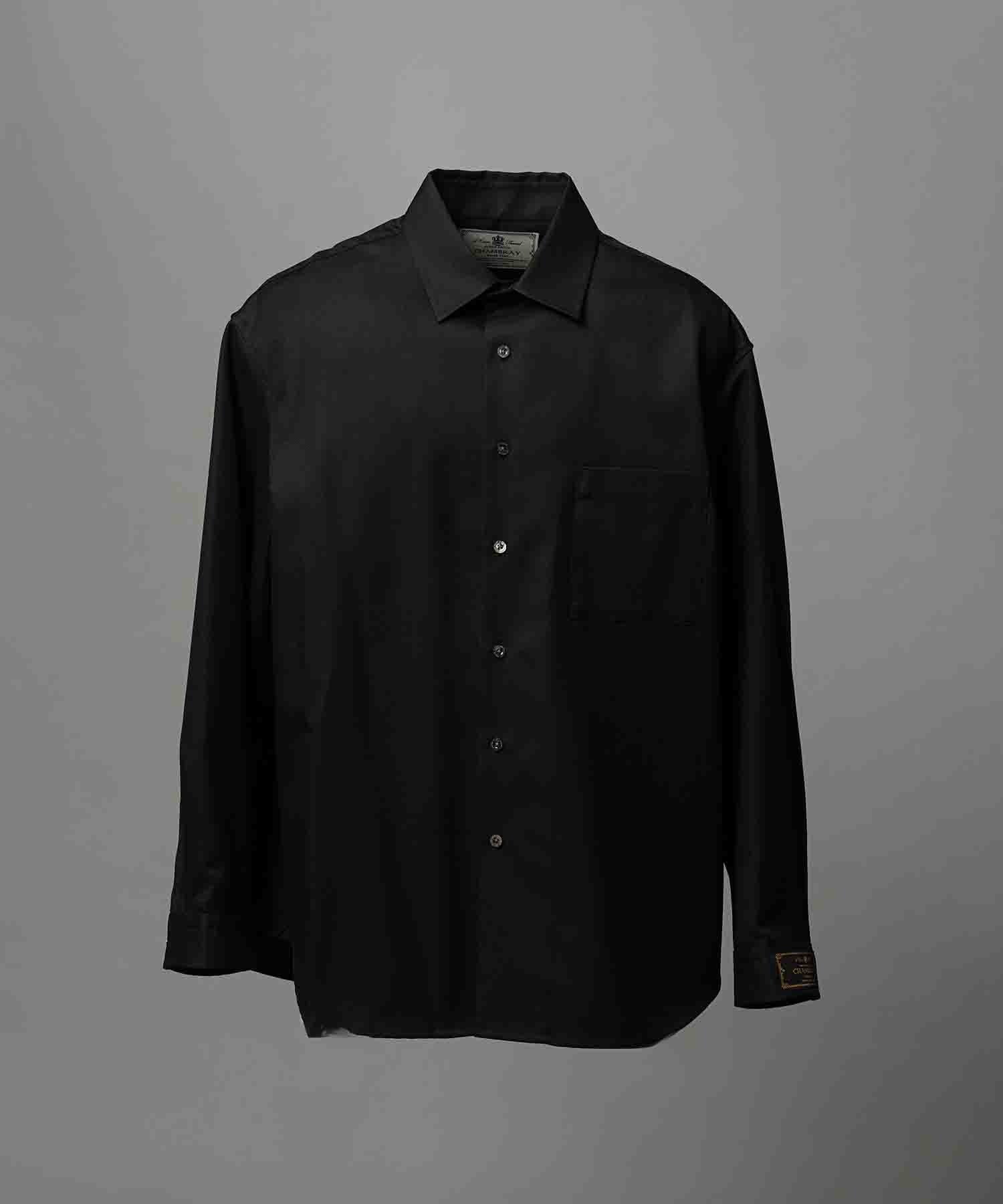 4 Colors Chambray Washable Wool Prime-Over Regular Collar Shirt