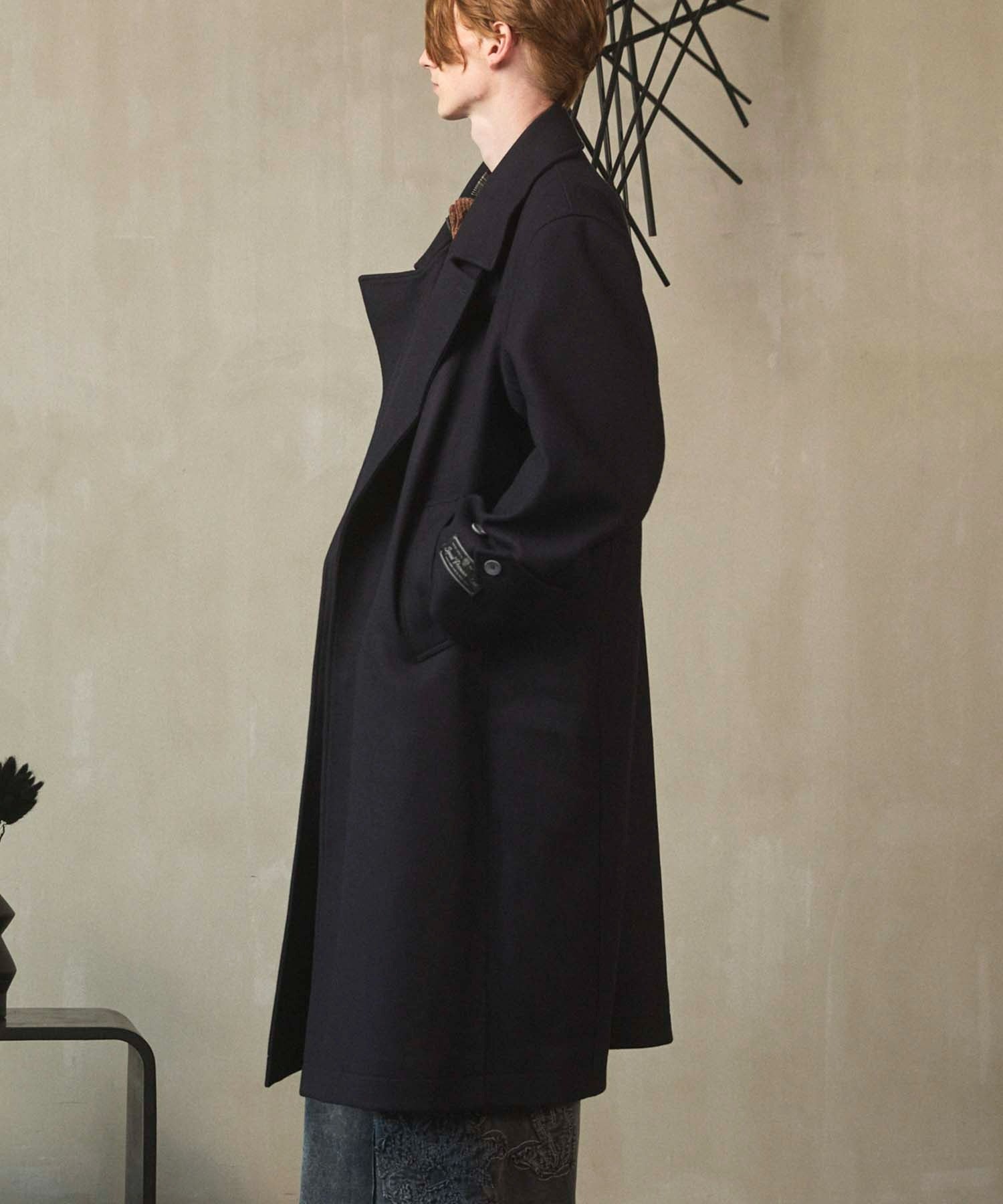 Super140s Prime-Over Melton Double Breasted Coat