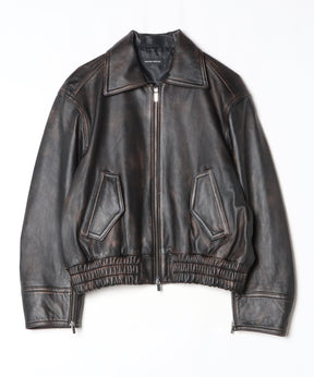 [25winter preoder] 대형 실제 가죽 Zip Blouson