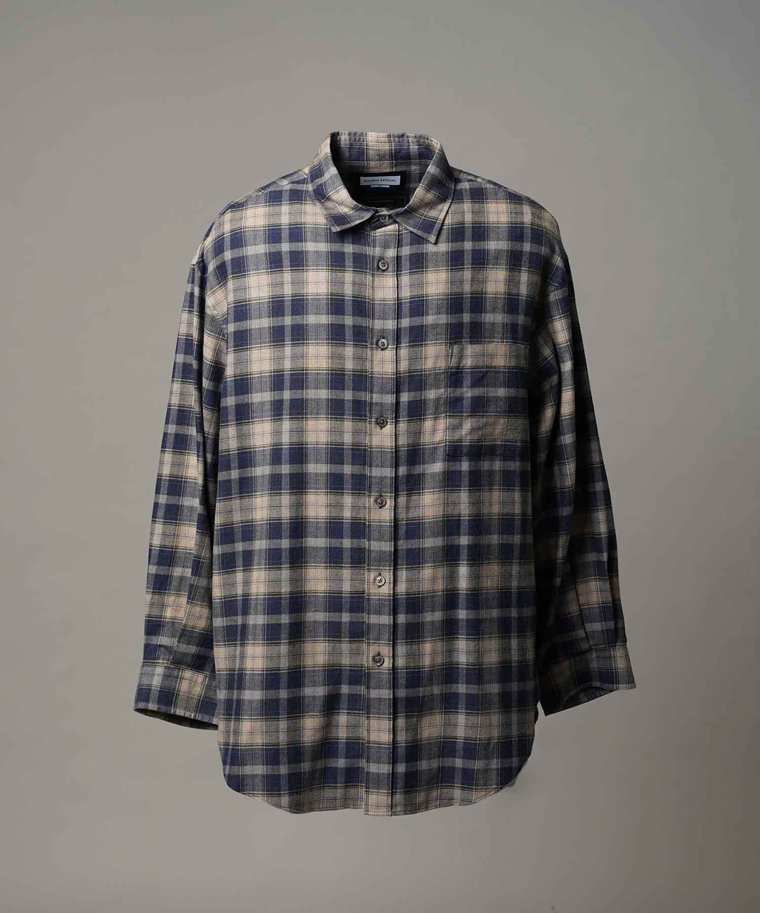 [意大利死库织物] Prime-Over常规衣领衬衫外套