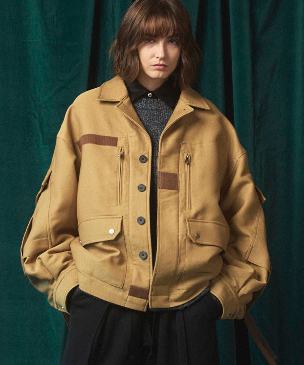 Prime-Over Cargo Big Poket Shirt Blouson