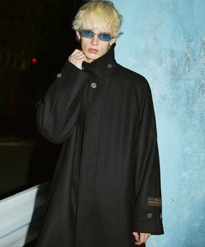 Super170s Prime-Over Melton Balmachan Coat