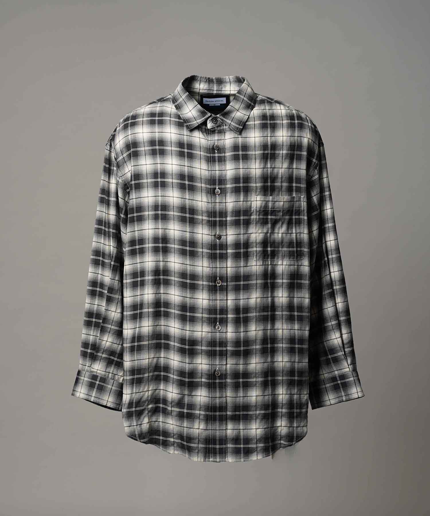 [意大利死库织物] Prime-Over常规衣领衬衫外套