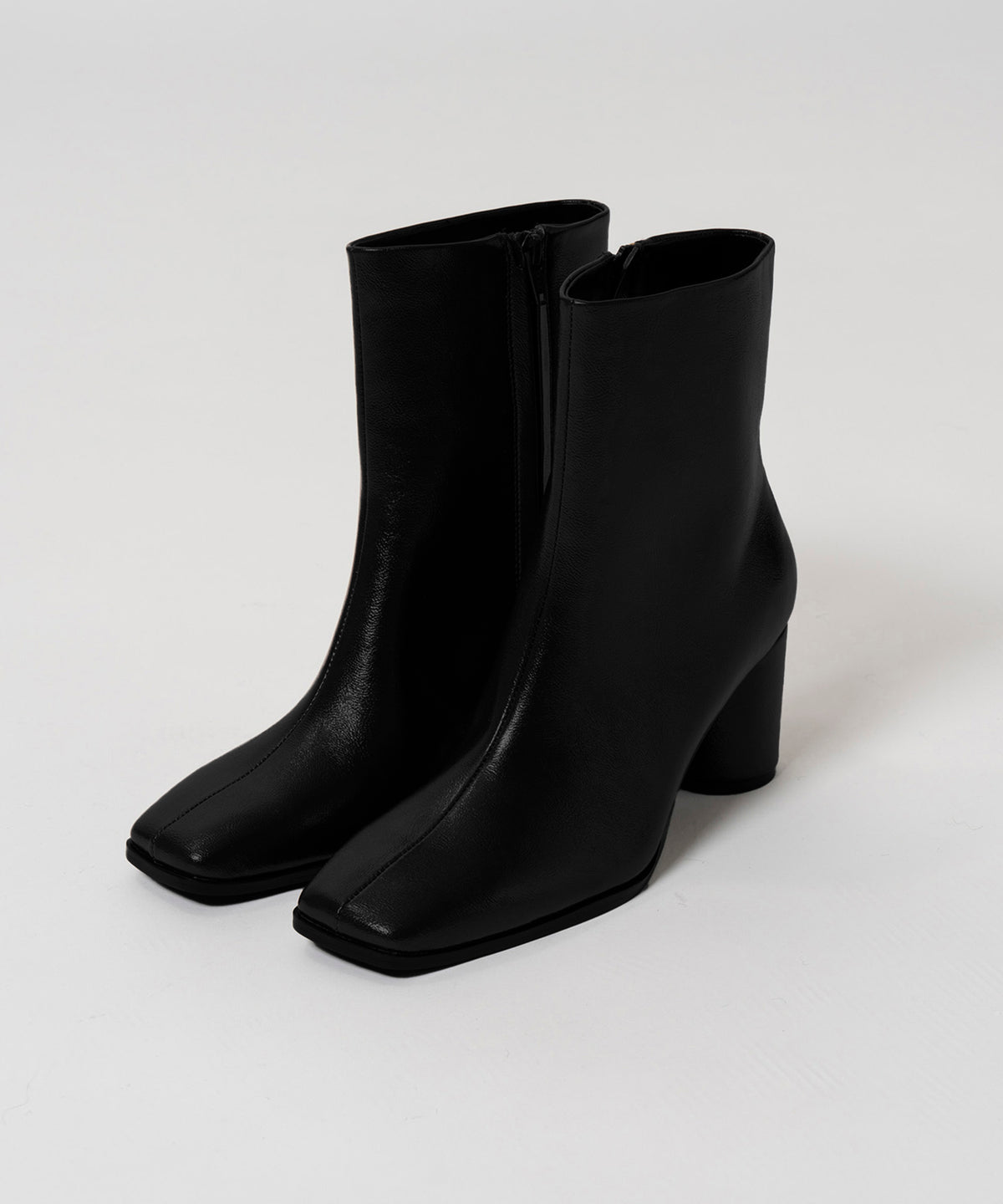 Multi-Fabric Square Short Boots