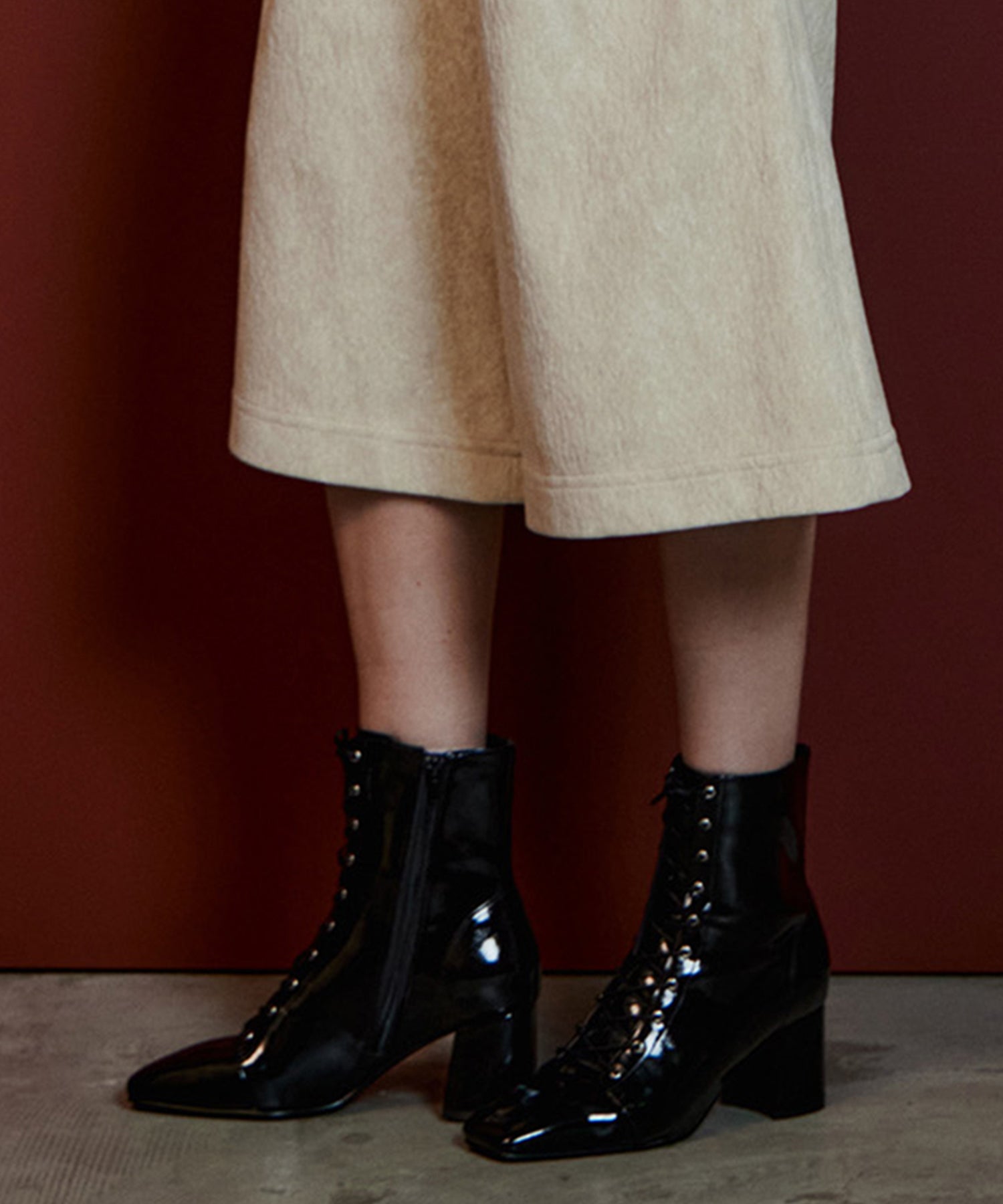Lace-Up Short Boots