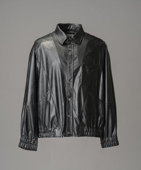 Curve Switching A Light Eco Leather Shirt