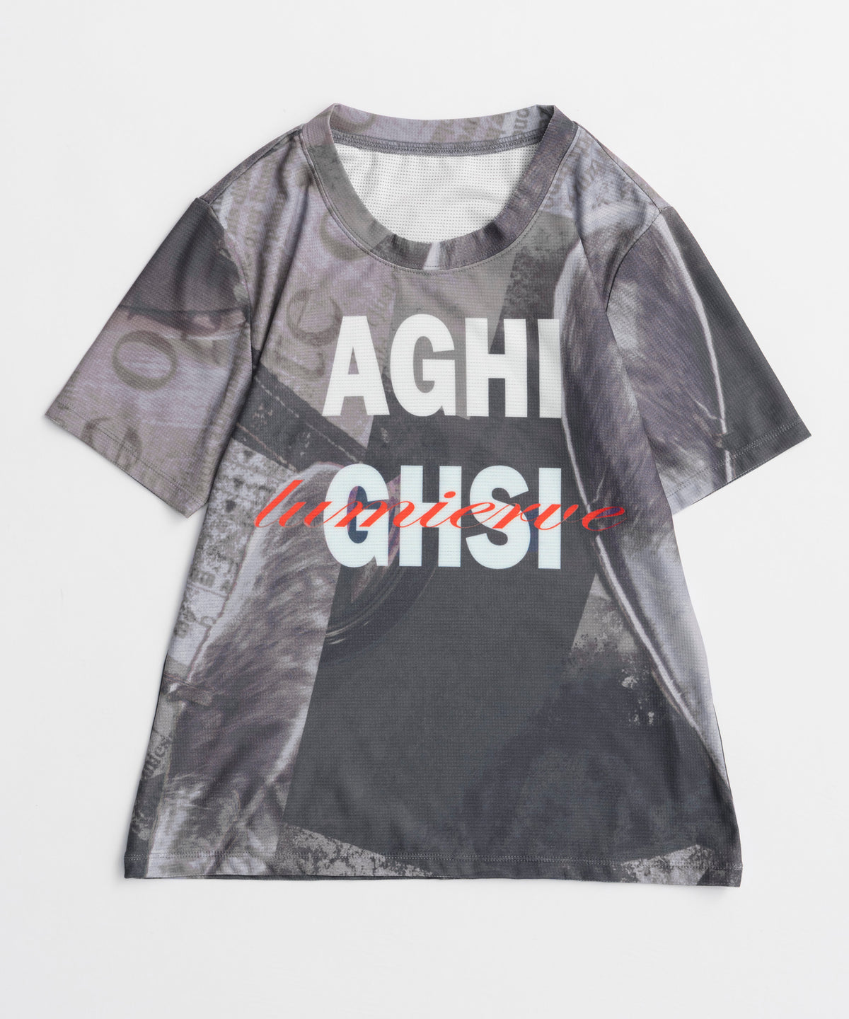 Mesh Print Compact T-Shirt