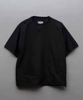 [Sports Tech High Spec LINE] Overside Different Material Combination Crew Neck Pocket T-Shirt