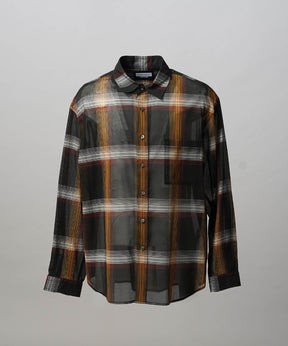 Prime-Over Cotton Organdy 일반 칼라 셔츠를 확인하십시오