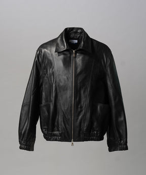 Sheep Leather Single Collard Blouson