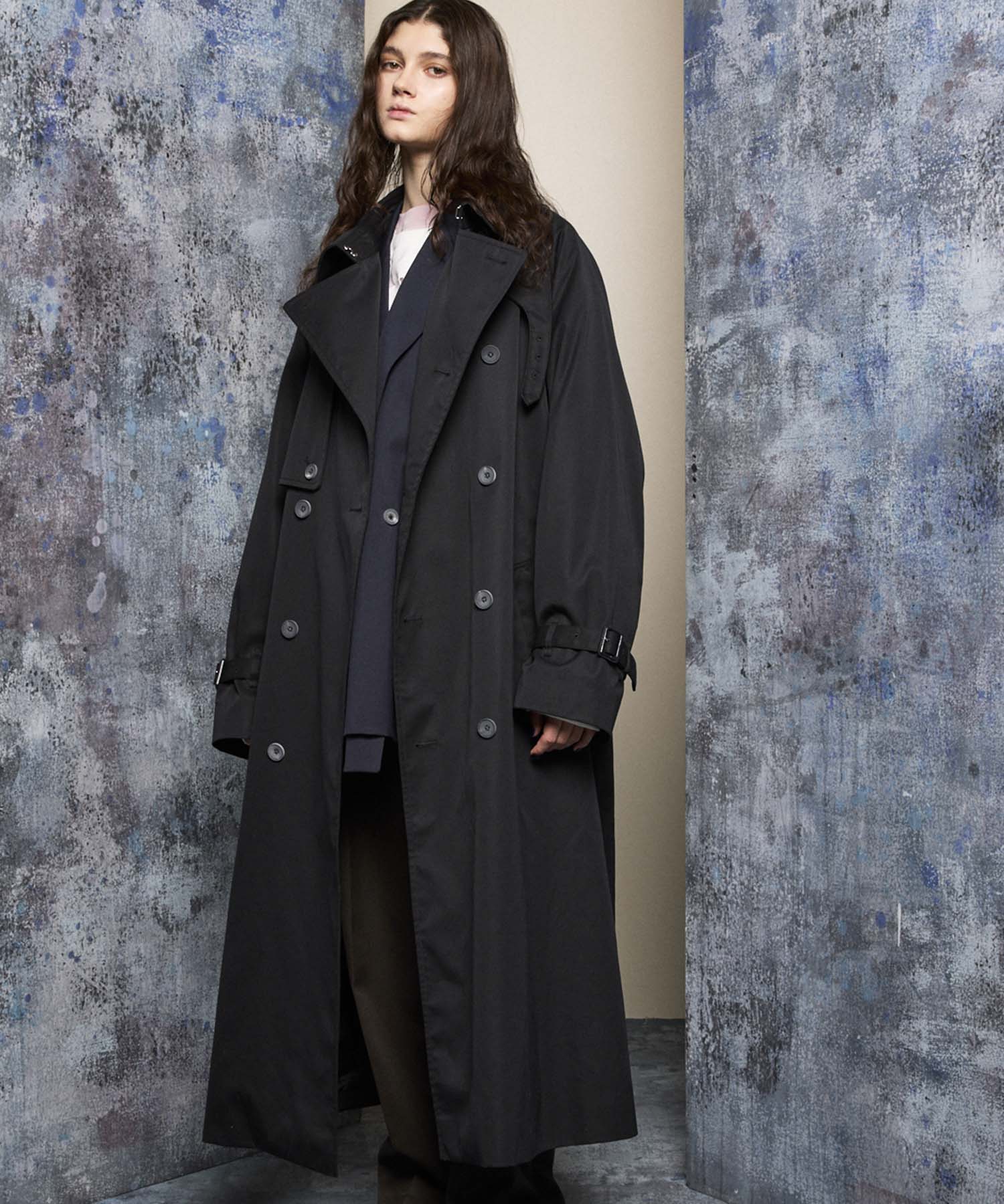 120/2/2/2/2/2/SUVIN Cotton Gabardine Prime-Over Trench Coat