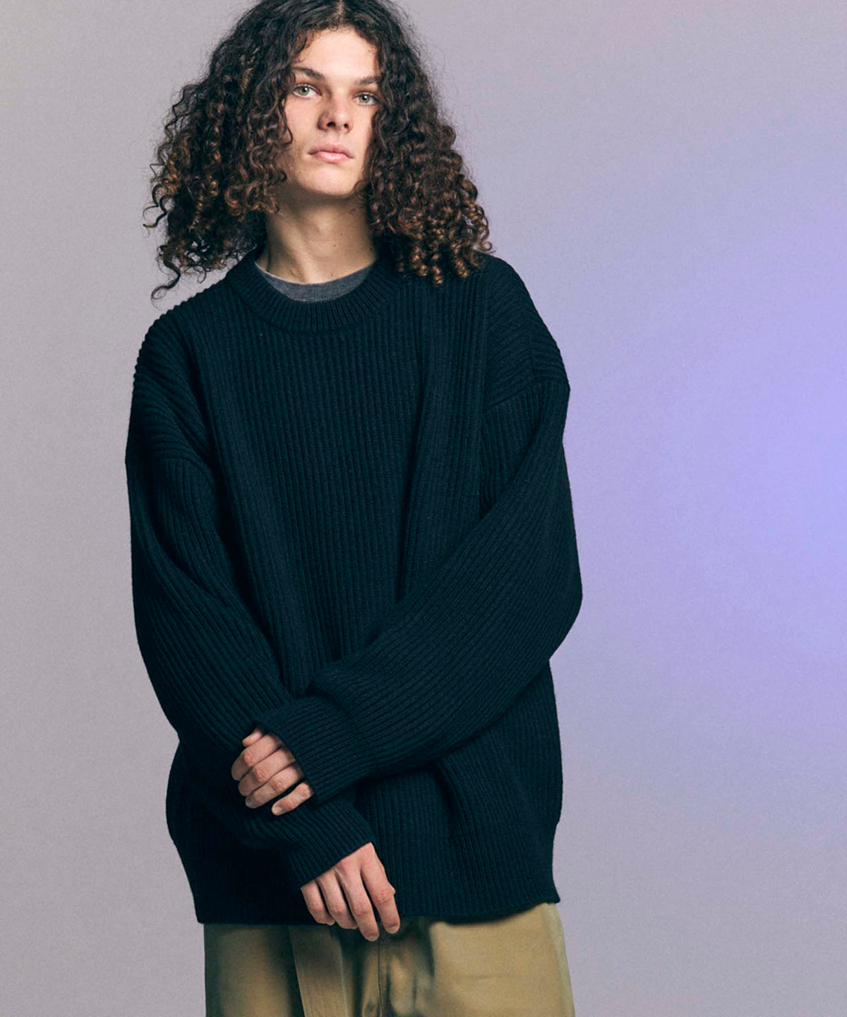 [24AW Pre-Order] Prime-Over Rib Crew Neck Knit Pullover