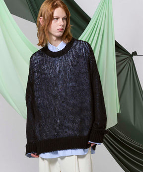 [24AW Pre-Order] Prime-Over Sheer Mohair Wool Knit Pullover