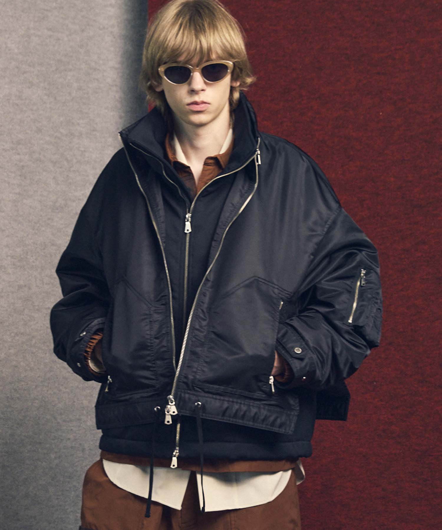 maison special ラムリバーメルトンブルゾン メゾンスペシャル リバー