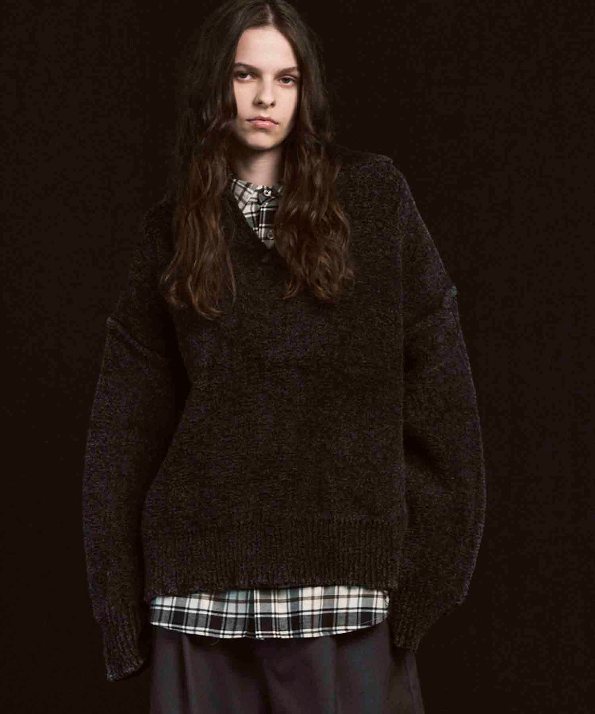 Fade Yarn Prime-Over Skipper Knit