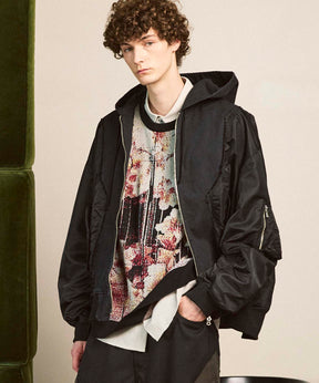 Different Material Docking Prime-Over Military Blouson