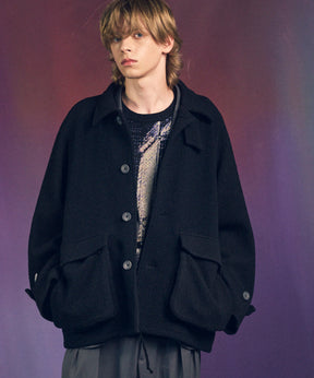 [이탈리아 데드 스톡 패브릭] 프라임 오버 라글란 슬리브는 칼레인 블루슨