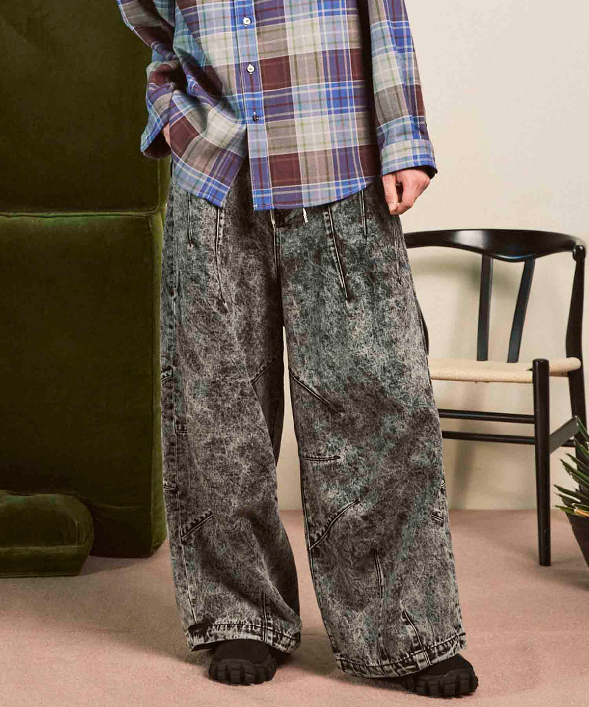 Prime-Wide Denim Balloon Pants
