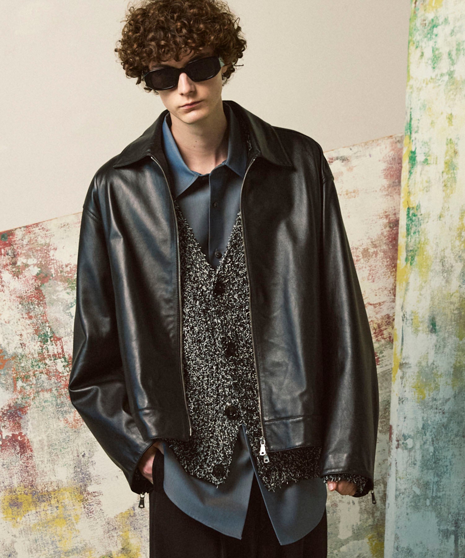 【専用】レザージャケット Christian Modeラムレザー 羊革 美品 専用】レザージャケット Christian Modeラムレザー 羊革 美品