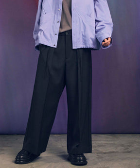 4 가지 색상 샹 브레이 세탁 가능한 양모 프라임 전역의 두 개의 턱 넓은 바지