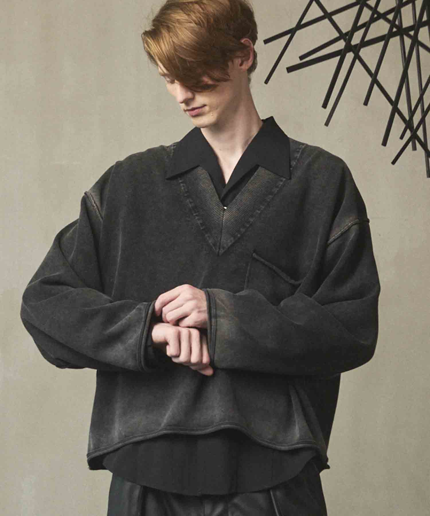 トップス MAISON SPECIAL Prime-Over Gradation Knit Gradation Short Length Prime-Over V-Neck Knit Pullover