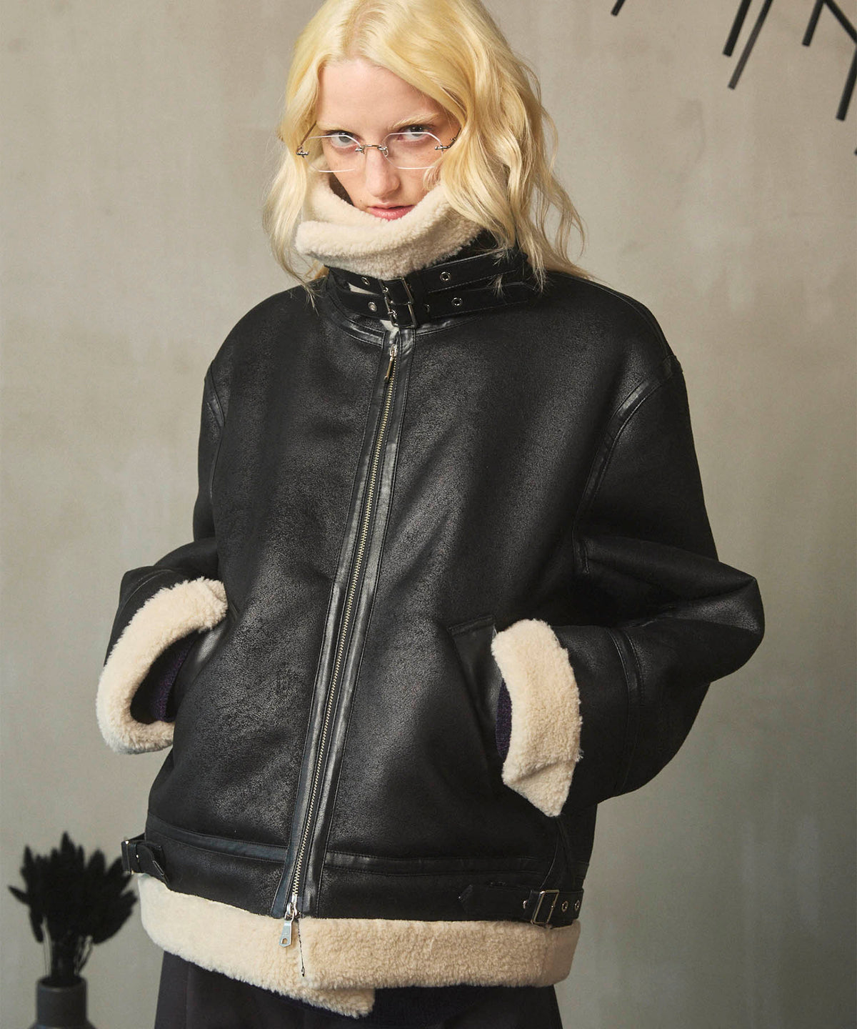 B-3 Fake Mouton Jacket