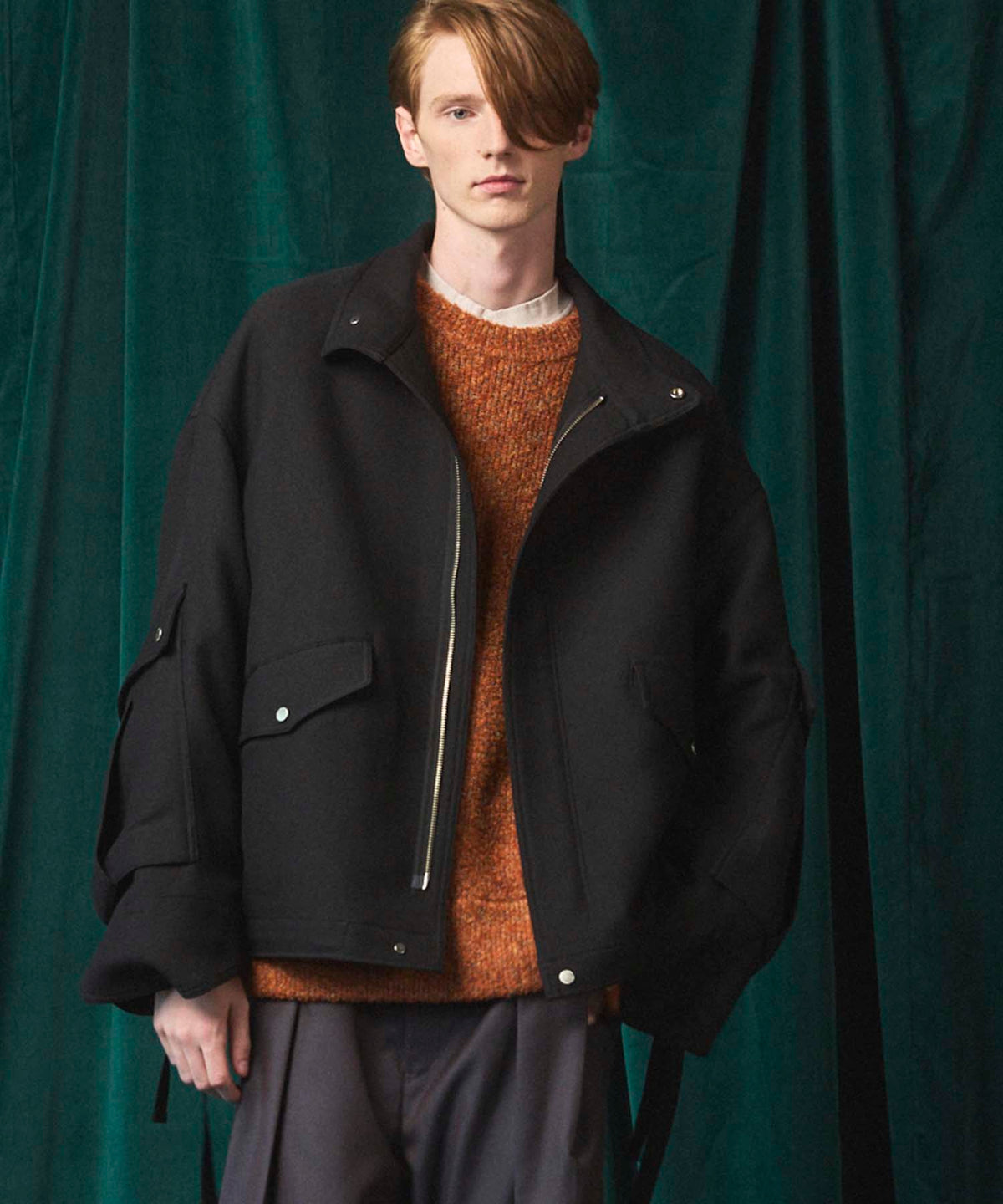 Prime-Over Cargo Big Poket Stand Collar Blouson