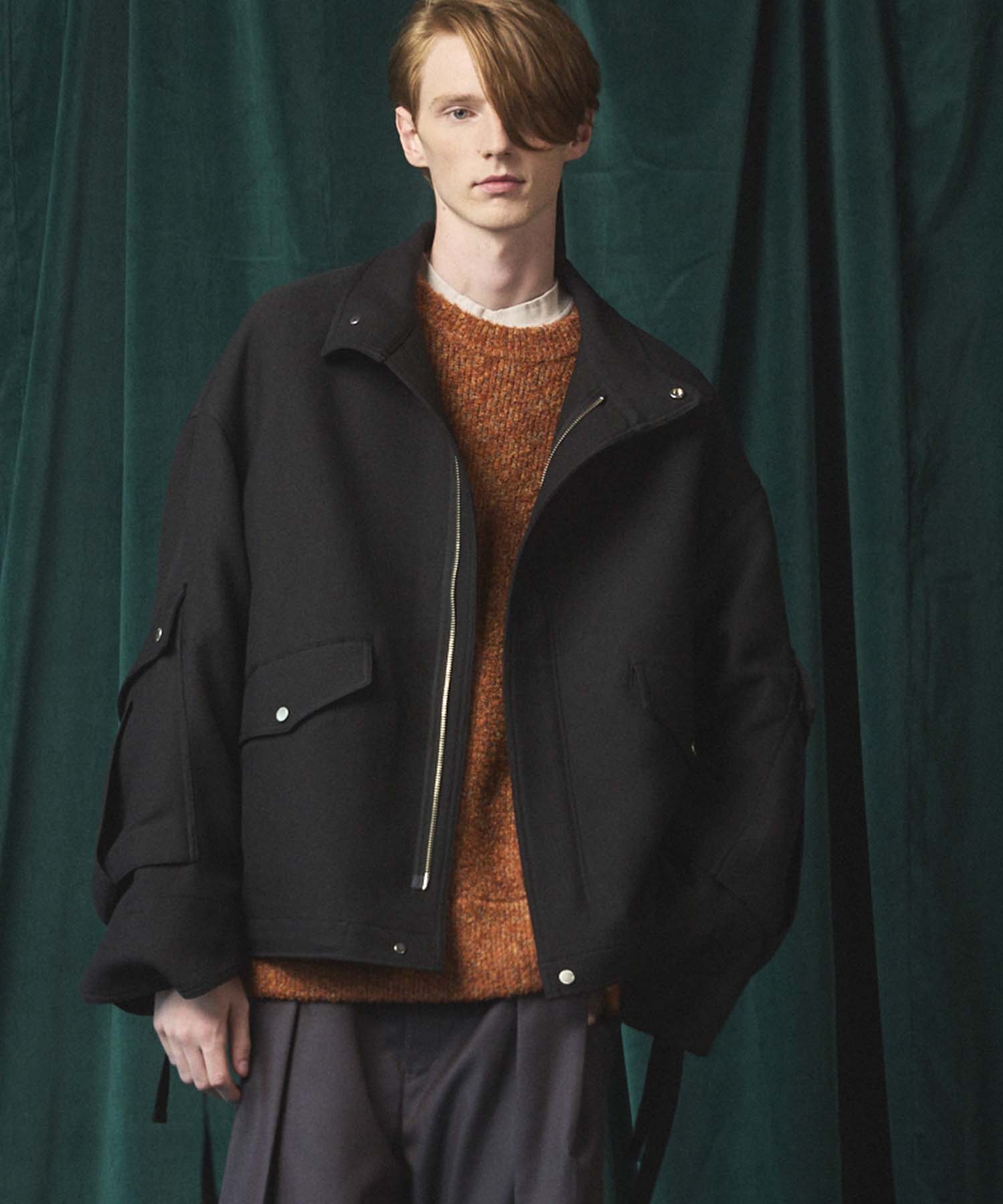 Prime-Over Cargo Big Poket Stand Collar Blouson