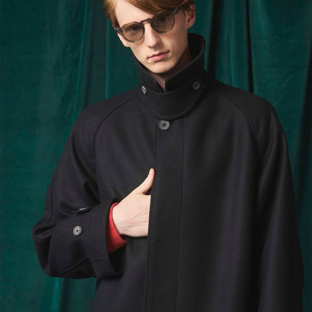 25AW PRE-ORDER】Super140s Prime-Over Melton Balmachan Coat