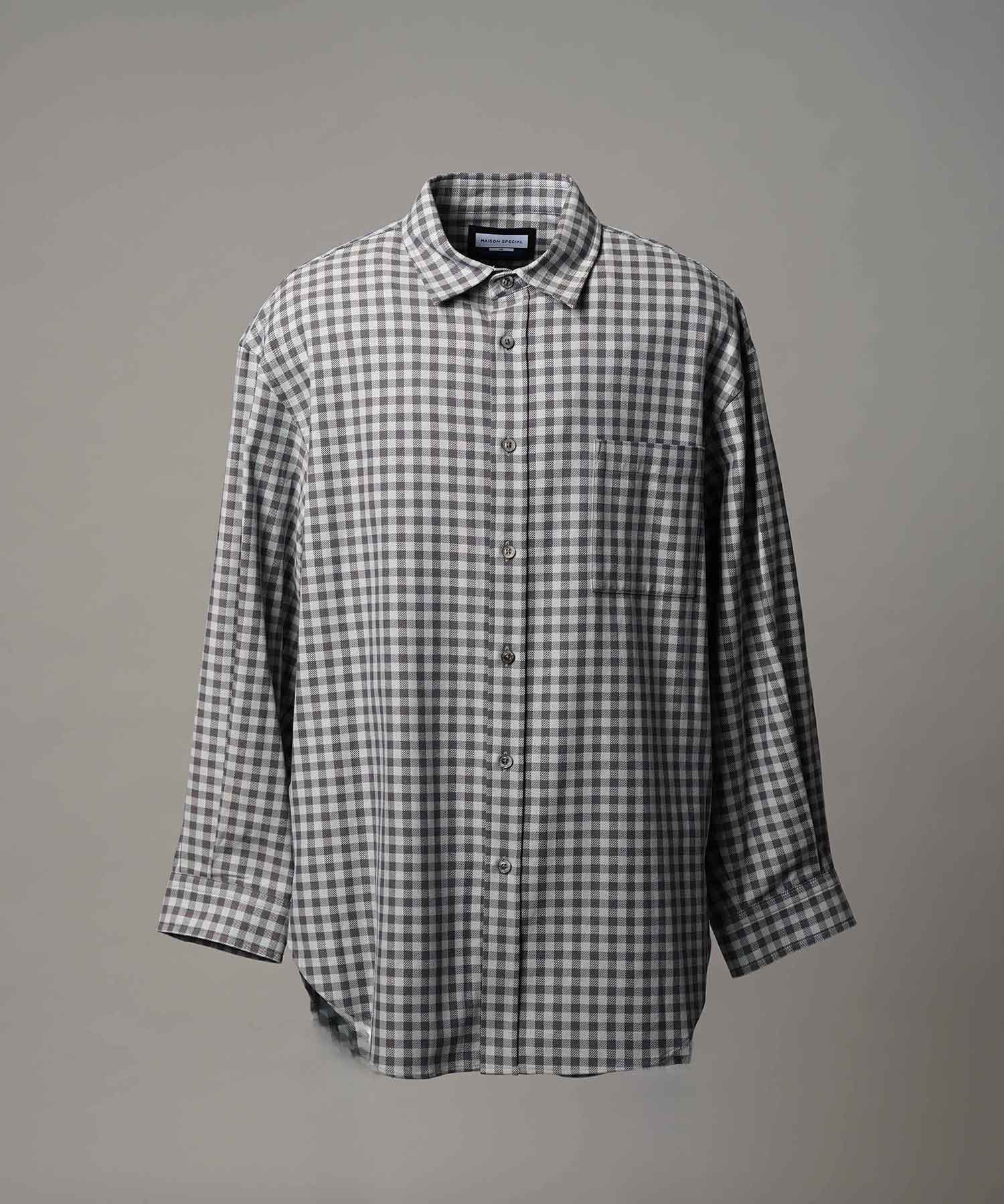 [意大利死库织物] Prime-Over常规衣领衬衫外套