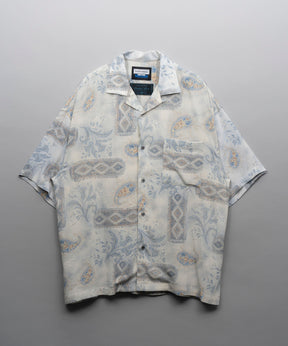 [Italian Dead Stock Fabric] Prime-Over Short Sleeve Open Collar Shirt