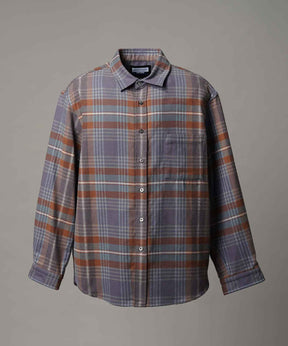 [意大利死库织物]原始的常规领绒布衬衫