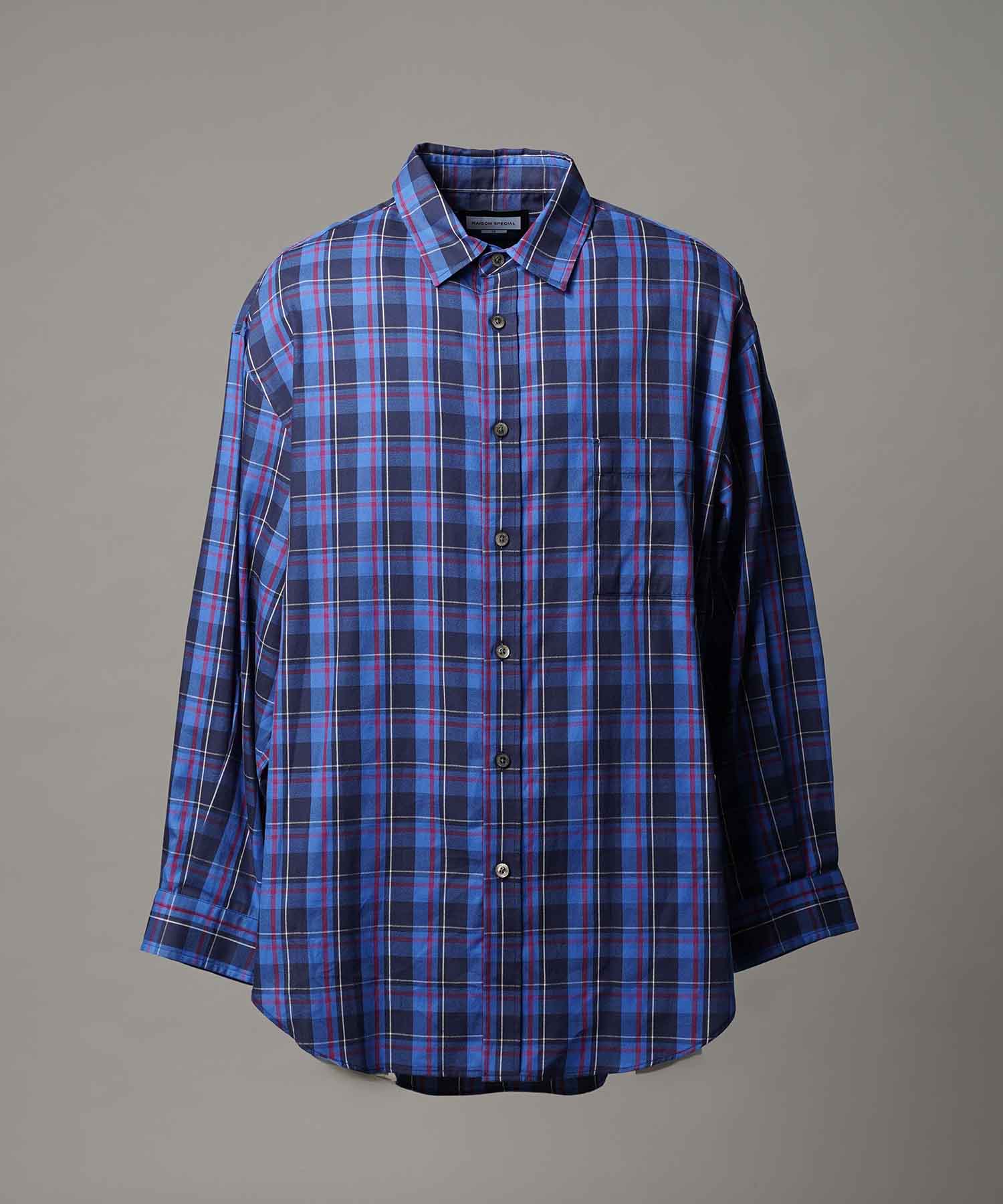 [意大利死库织物] Prime-Over常规衣领衬衫外套