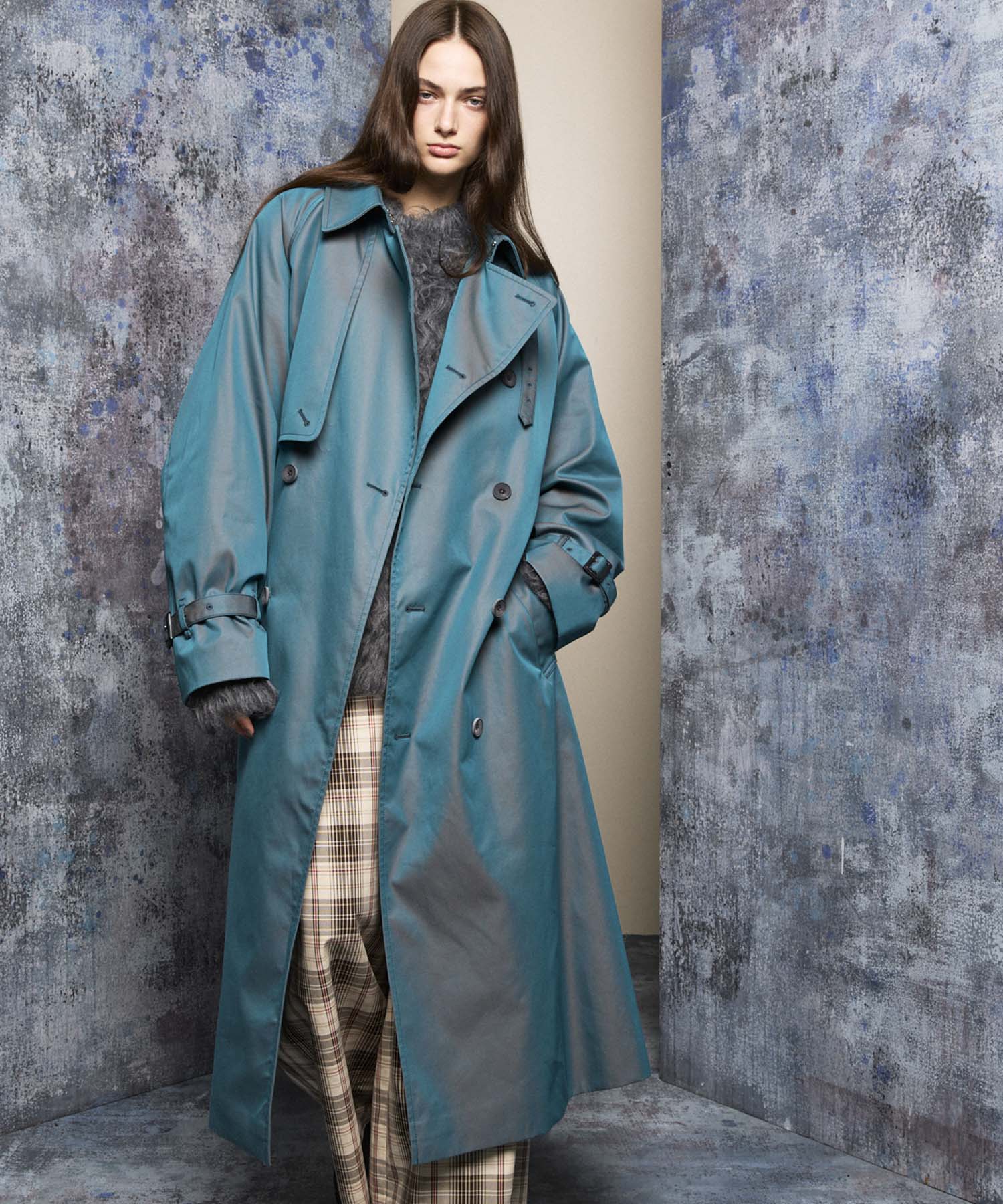 120/2/2/2/2/2/SUVIN Cotton Gabardine Prime-Over Trench Coat