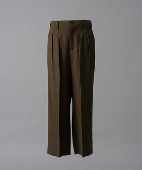 【Italian Dead Stock Fabric】Two-Tuck Wide Pants