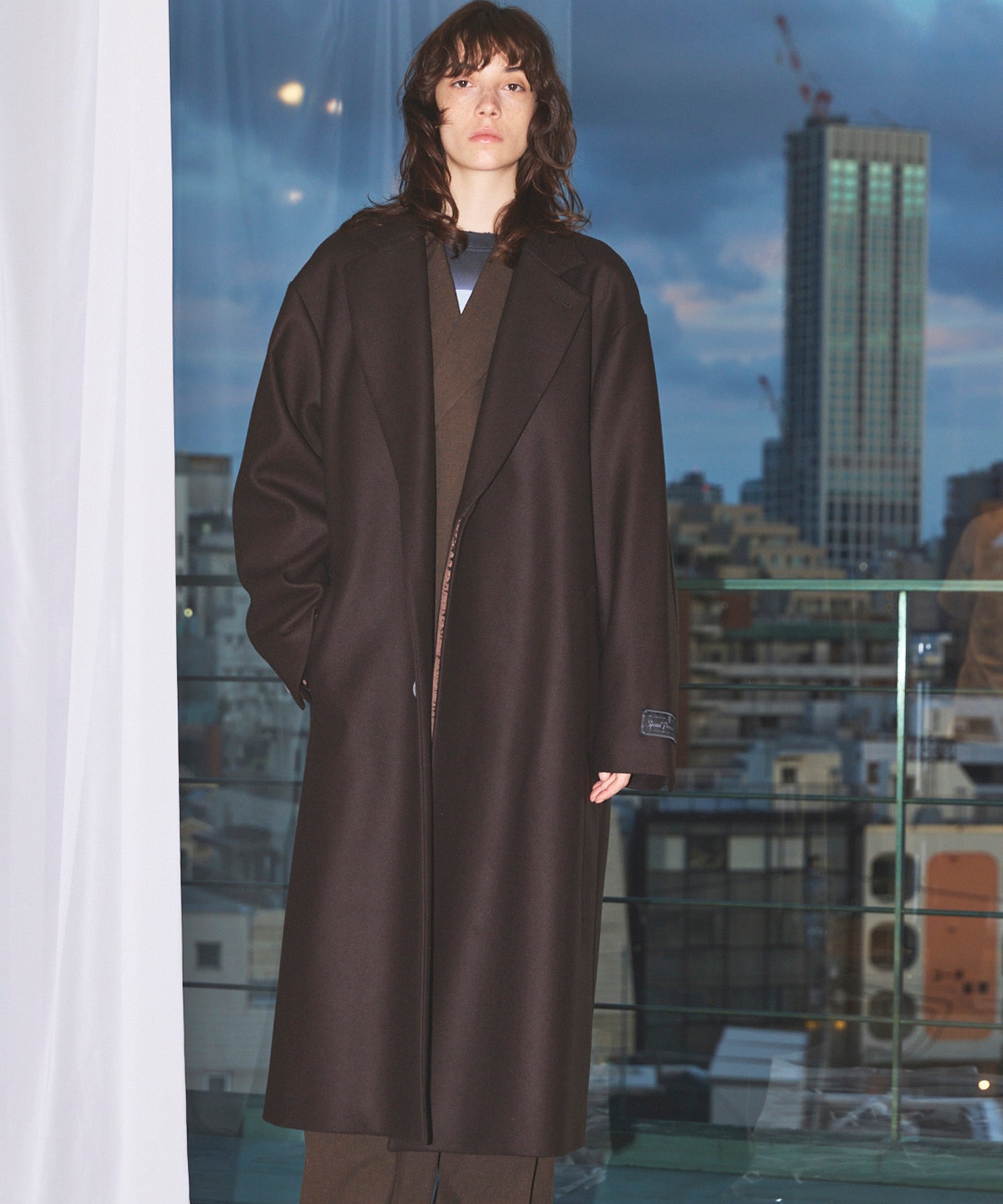 Super140s プライムオーバーメルトンチェスターコート Super140s Prime-Over Melton Chesterfield Coat